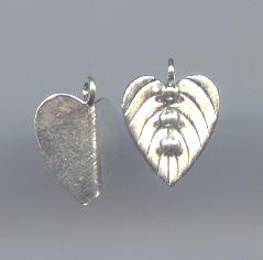 Thai Karen Hill Tribe Silver Pendants  Line Printed With Ball Leaf Pendant NS270