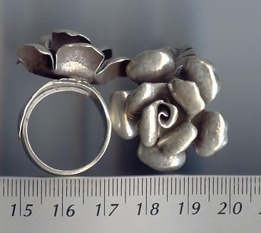 Thai Karen Hill Tribe Silver Blooming Rose Ring RR004 