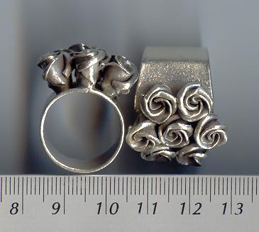 Thai Karen Hill Tribe Silver Bud Roses Ring RR007 