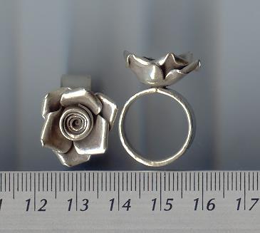 Thai Karen Hill Tribe Silver Sweet Rose Ring RR011 