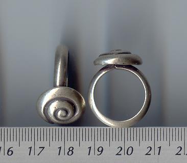Thai Karen Hill Tribe Silver Sea Shell Ring RR032 