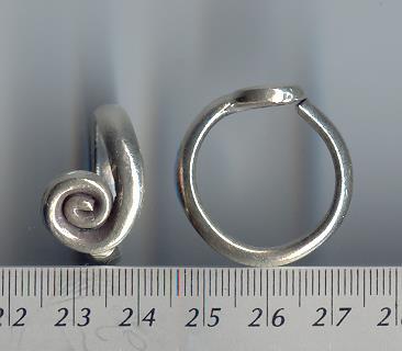 Thai Karen Hill Tribe Silver Plain Spiral Ring RR034 