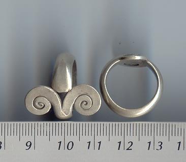 Thai Karen Hill Tribe Silver Double Spiral Ring RR035 