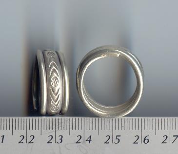 Thai Karen Hill Tribe Silver Daisy Printed Ring RR060 
