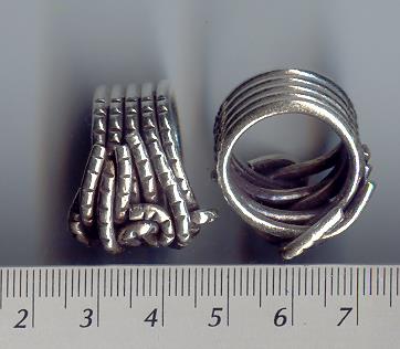 Thai Karen Hill Tribe Silver Rugged Wire Wrapped Ring RR061 