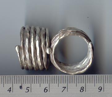 Thai Karen Hill Tribe Silver Hammered Wire Ring RR065 