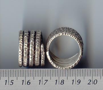 Thai Karen Hill Tribe Silver Hammered Wire Ring RR067 