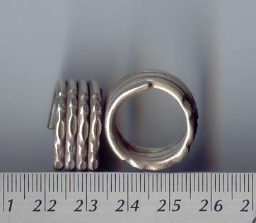 Thai Karen Hill Tribe Silver Rough & Printed Ring RR068 