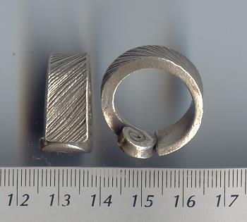 Thai Karen Hill Tribe Silver Engraved & Swirl Ring RR087 