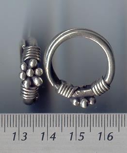 Thai Karen Hill Tribe Silver Wire & Dahlia Ring RR092 