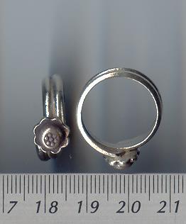 Thai Karen Hill Tribe Silver Daisy Printed Ring RR093 