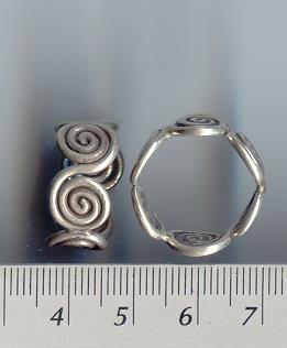 Thai Karen Hill Tribe Silver Mul-Ti Spiral Ring RR095 