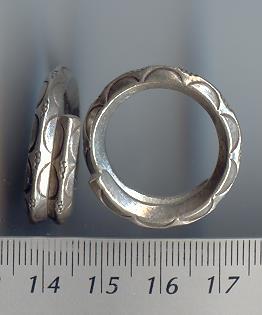 Thai Karen Hill Tribe Silver Dot Printed Ring RR097 
