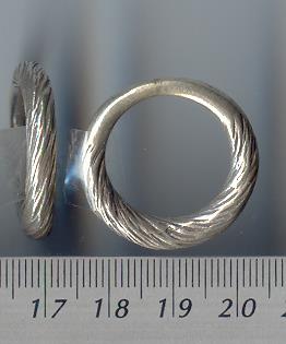 Thai Karen Hill Tribe Silver Striped Ring RR111 