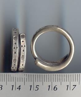 Thai Karen Hill Tribe Silver Daisy Printed Ring RR121 