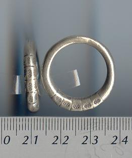 Thai Karen Hill Tribe Silver Daisy Printed Ring RR124 