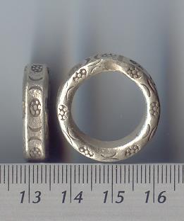 Thai Karen Hill Tribe Silver Daisy Printed Ring RR130 