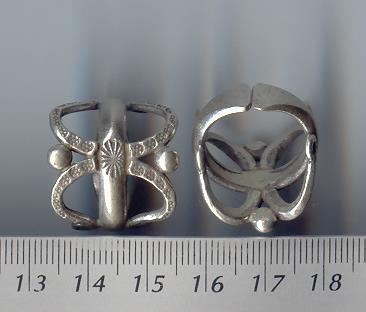Thai Karen Hill Tribe Silver Dot And Radius Printed Ring RR140 