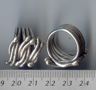 Thai Karen Hill Tribe Silver Wrapped Snake Head Ring RR141 