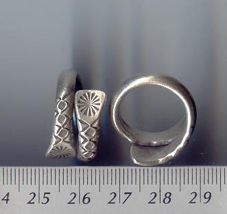 Thai Karen Hill Tribe Silver Radius Printed Ring RR142 