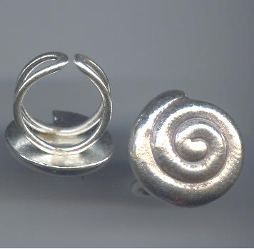 Thai Karen Hill Tribe Silver Shell Ring RR158 