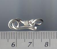 THAI KAREN HILL TRIBE TOGGLES AND FINDINGS SILVER PLAIN HOOK TG002 