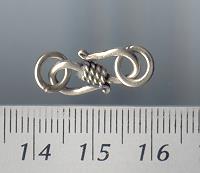 THAI KAREN HILL TRIBE TOGGLES AND FINDINGS SILVER PLAIN S-CLASPS TG004 