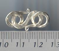 Thai Karen Hill Tribe Toggles and Findings Silver Hammered S-Clasps TG009 