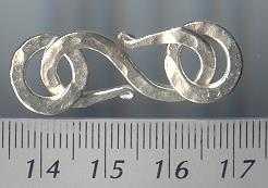 Thai Karen Hill Tribe Toggles and Findings Silver Hammered S- Clasps TG010 