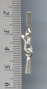 Thai Karen Hill Tribe Toggles and Findings Silver Hook With Plain Caps TG011 