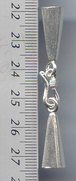 THAI KAREN HILL TRIBE TOGGLES AND FINDINGS SILVER HOOK WITH PLAIN CAPS TG015 
