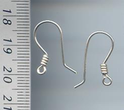 Thai Karen Hill Tribe Toggles and Findings Silver Plain Hook Earwire TG018 