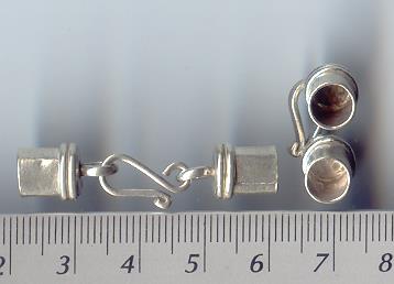 Thai Karen Hill Tribe Toggles and Findings Silver Hook With Plain Caps TG044 