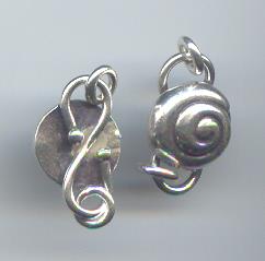 Thai Karen Hill Tribe Toggles and Findings Silver Sea Shell Clasps TG052 
