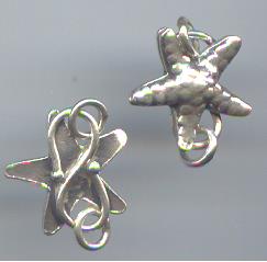 Thai Karen Hill Tribe Toggles and Findings Silver Starfish Clasps TG055 