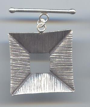 Thai Karen Hill Tribe Toggles and Findings Silver Rectangle Toggle TG082 