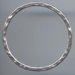 Thai Karen Hill Tribe Toggles and Findings Silver Hammered Circle Ring TG100 