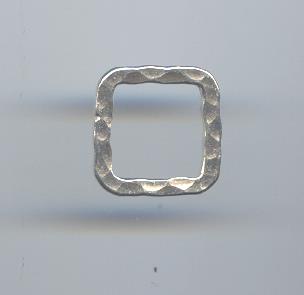 Thai Karen Hill Tribe Toggles and Findings Silver Hammered Rectangle Ring TG103 