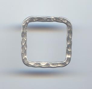 Thai Karen Hill Tribe Toggles and Findings Silver Hammered Rectangle Ring TG104 
