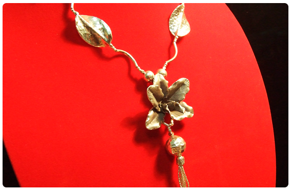 11mm Fine Silver Flower Charms Karen Hill Tribe Charm Flower